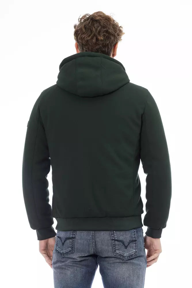 Green Polyester Men Jacket