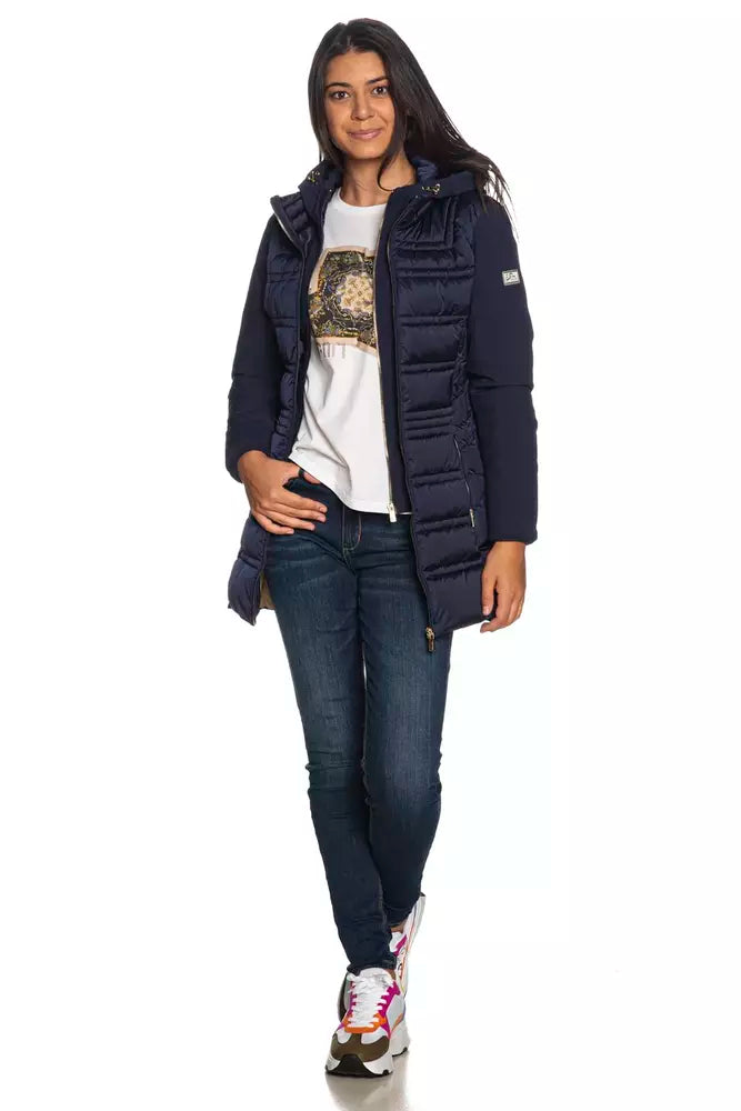 Blue Polyester Women's Jacket