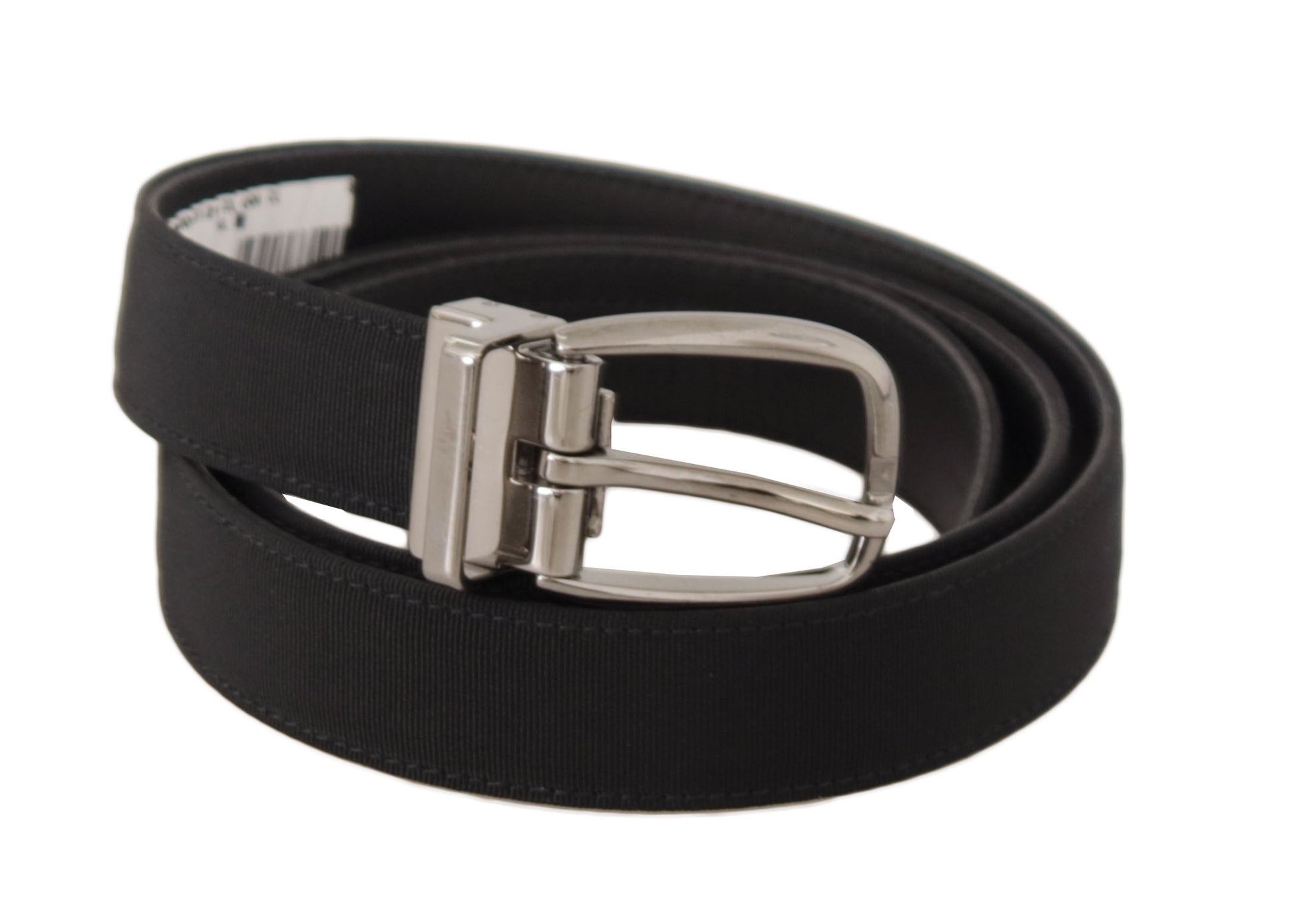 Elegant Black Leather Designer Belt