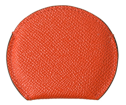 Elegant Orange Calfskin Mirror Holder