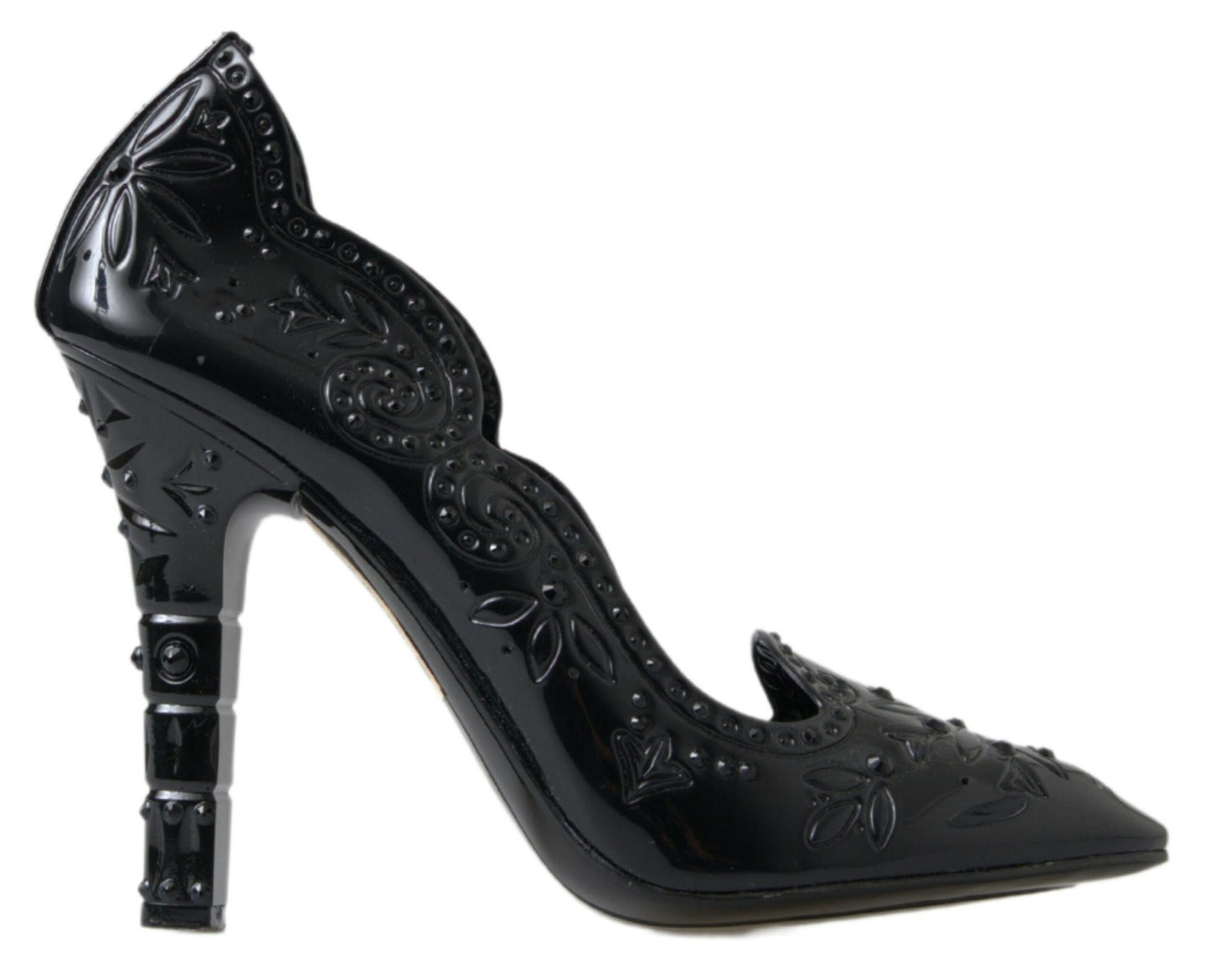 Elegante schwarze Cinderella Pumps aus Kristall