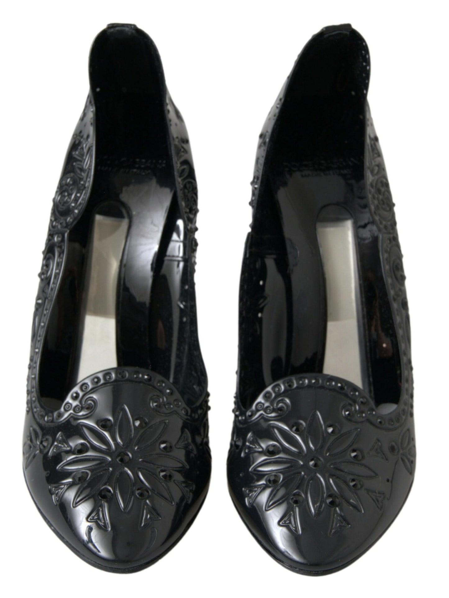 Elegante schwarze Cinderella Pumps aus Kristall