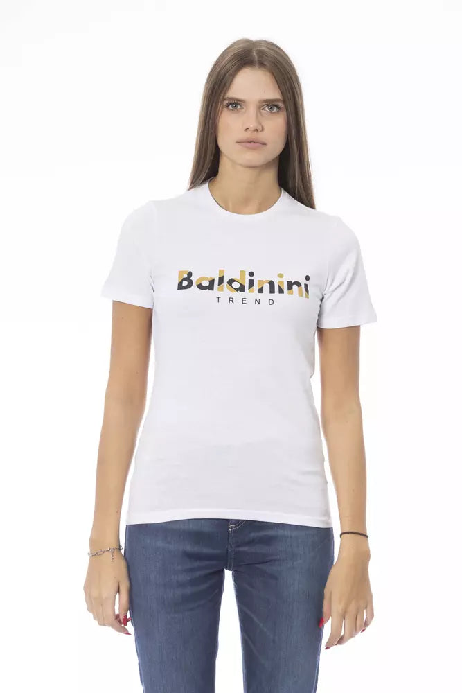 Weißes Baumwoll-T-Shirt für Damen