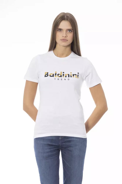 Weißes Baumwoll-T-Shirt für Damen