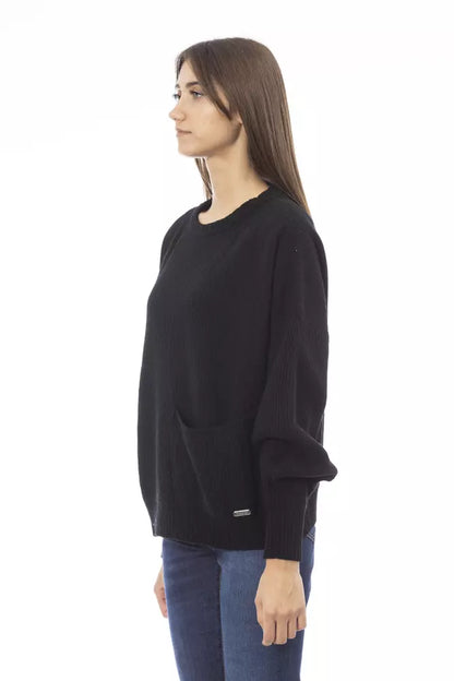 Black Wool Women's Sweater