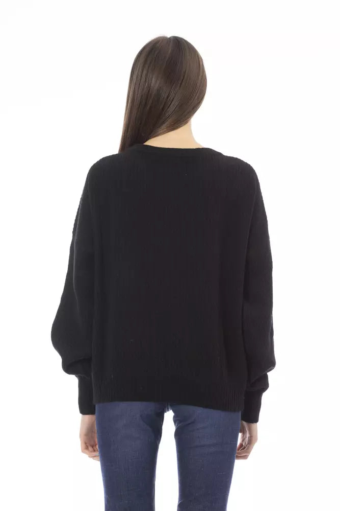 Black Wool Women's Sweater