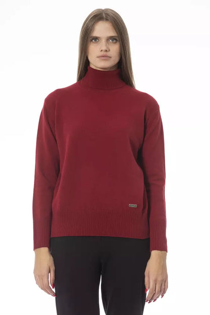 Roter Wollpullover für Damen