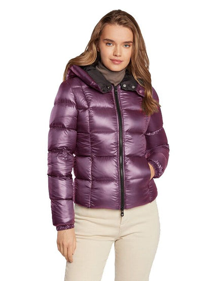 Elegante hellviolette Pufferjacke