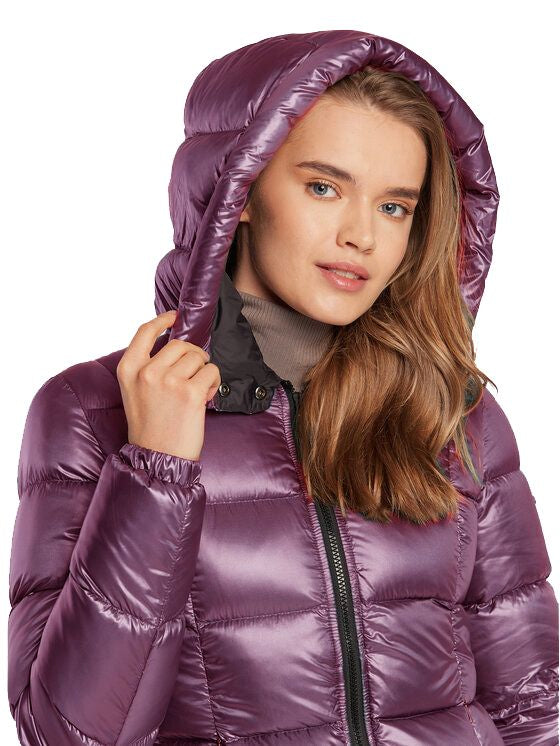 Elegante hellviolette Pufferjacke