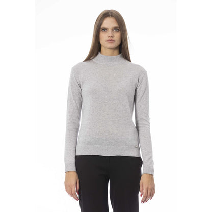 Grauer Kaschmirpullover für Damen