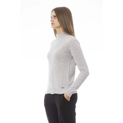 Grauer Kaschmirpullover für Damen