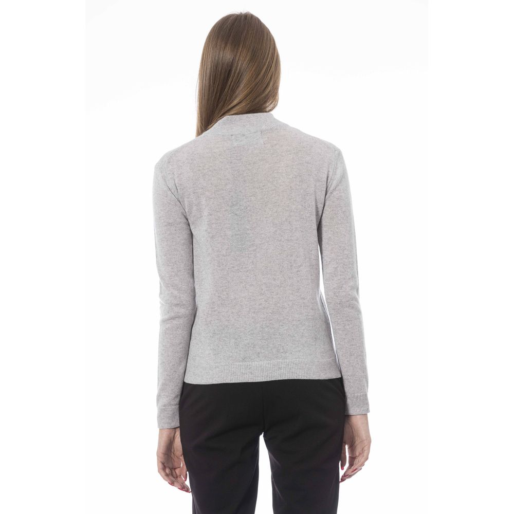 Grauer Kaschmirpullover für Damen