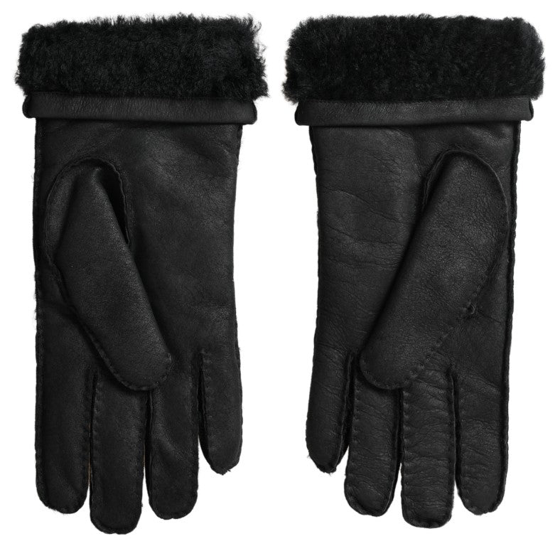 Elegante schwarze Winterhandschuhe aus Leder