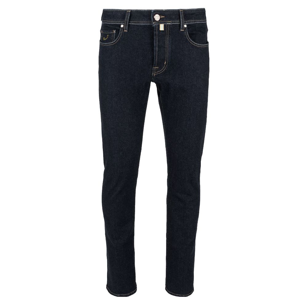 Elegante Slim Fit Dunkelblaue Designer Jeans