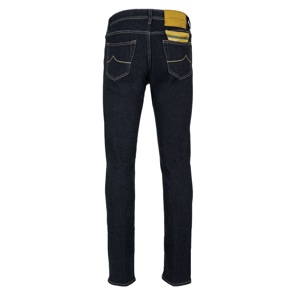 Elegante Slim Fit Dunkelblaue Designer Jeans