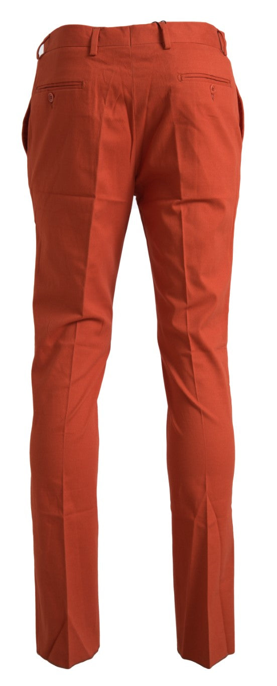 Elegante orange Hose aus reiner Baumwolle