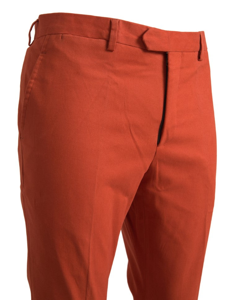 Elegante orange Hose aus reiner Baumwolle