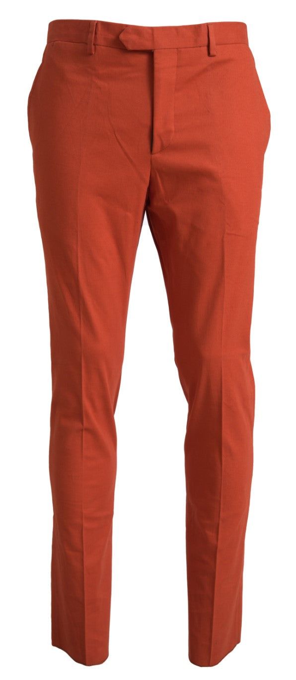 Elegante orange Hose aus reiner Baumwolle