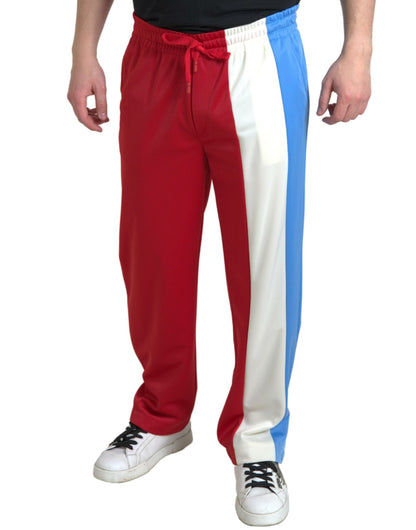 Elegant Striped Drawstring Sweatpants