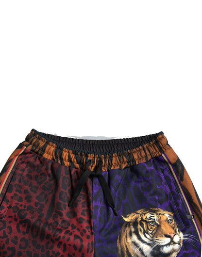 Schicke mehrfarbige Bermudashorts mit exotischem Print