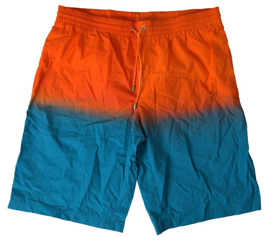 Badeshorts mit Farbverlaufseffekt in leuchtendem Orange