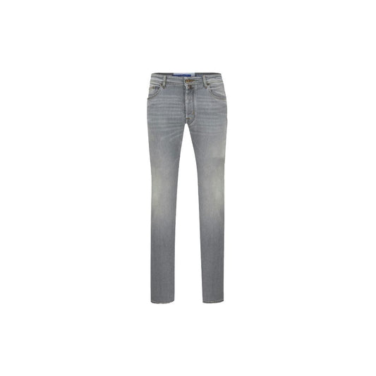 Schlichter Slim Fit-Jeansstoff in Grau