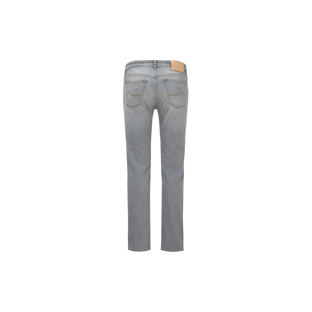 Schlichter Slim Fit-Jeansstoff in Grau