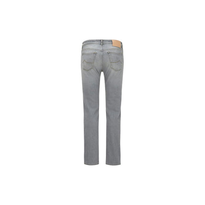 Schlichter Slim Fit-Jeansstoff in Grau