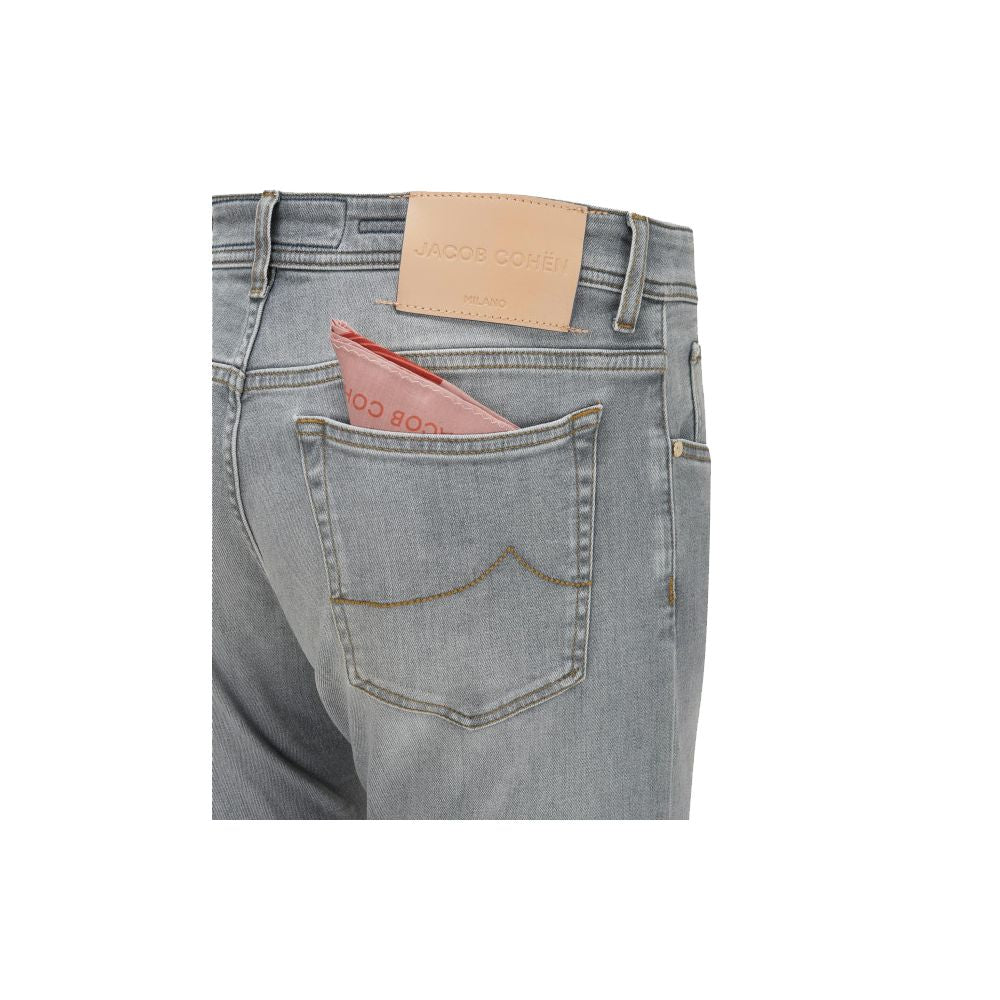 Schlichter Slim Fit-Jeansstoff in Grau