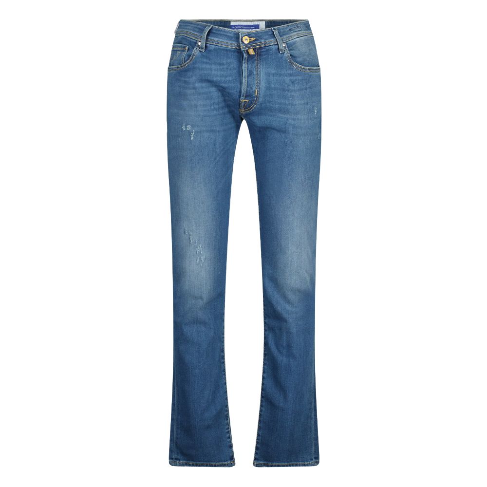 Gehobene, lässige Slim Fit-Jeans im Faded-Look