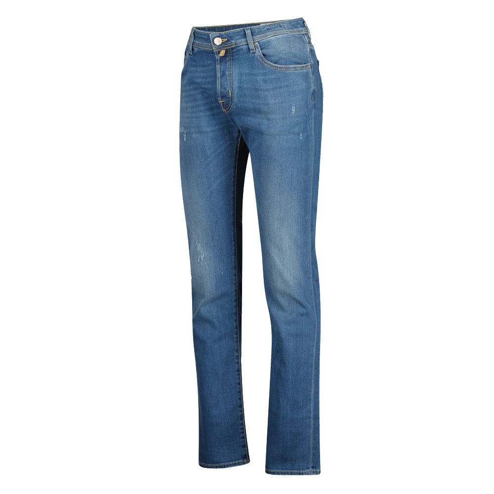 Gehobene, lässige Slim Fit-Jeans im Faded-Look