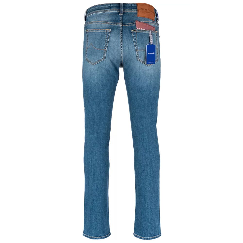 Eleganter Slim Fit Hellblauer Denim