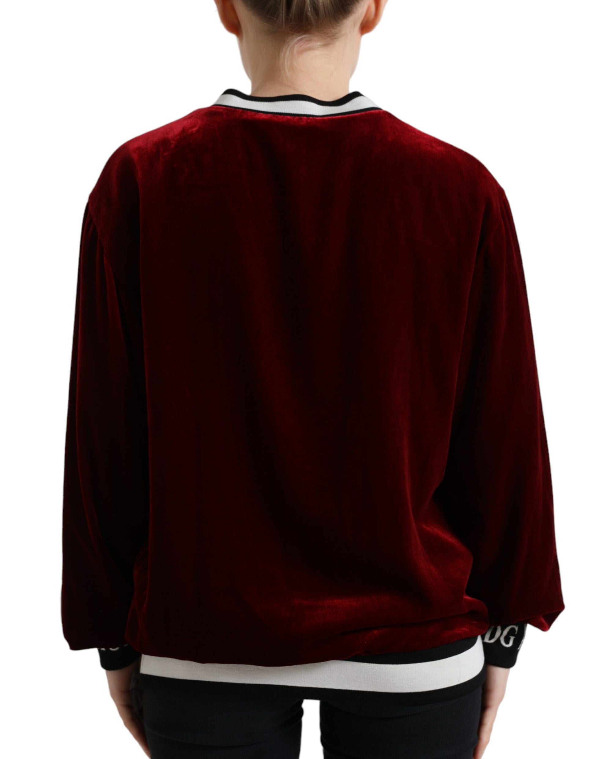 Edler Bordeaux Pullover aus Seidenmischung