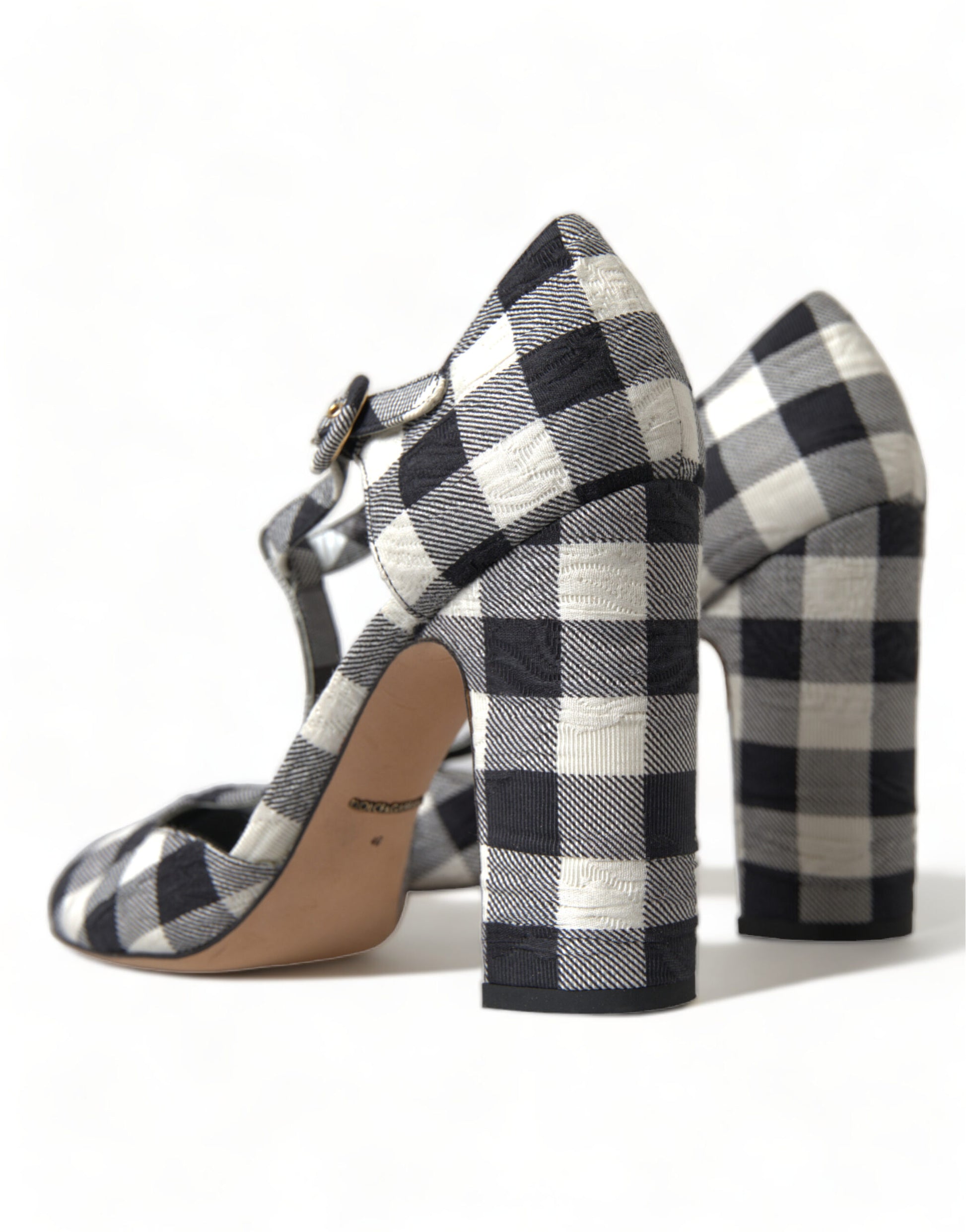 Schicke Gingham T-Riemchen-Pumps: Zeitlose Mary Jane Heels