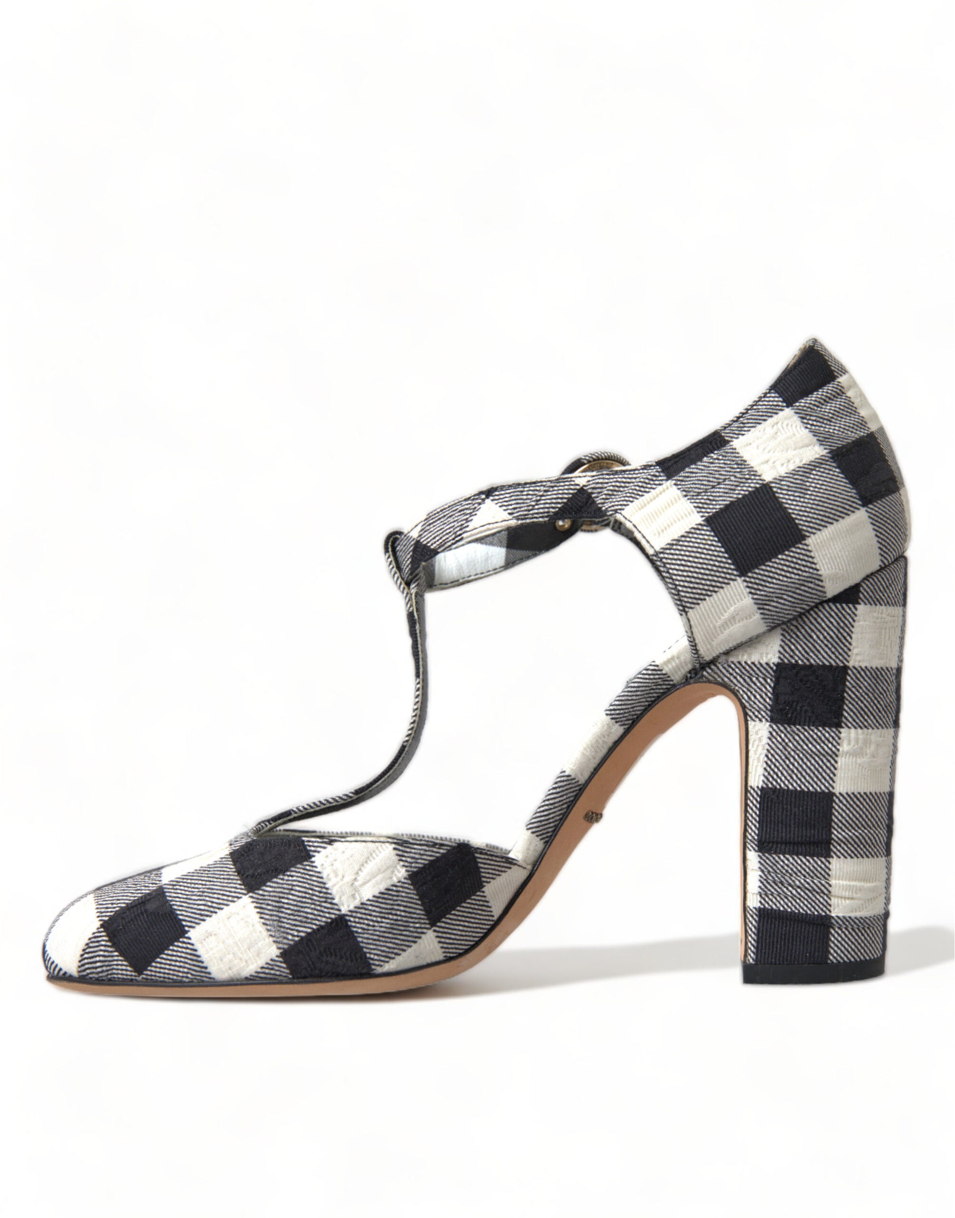 Schicke Gingham T-Riemchen-Pumps: Zeitlose Mary Jane Heels