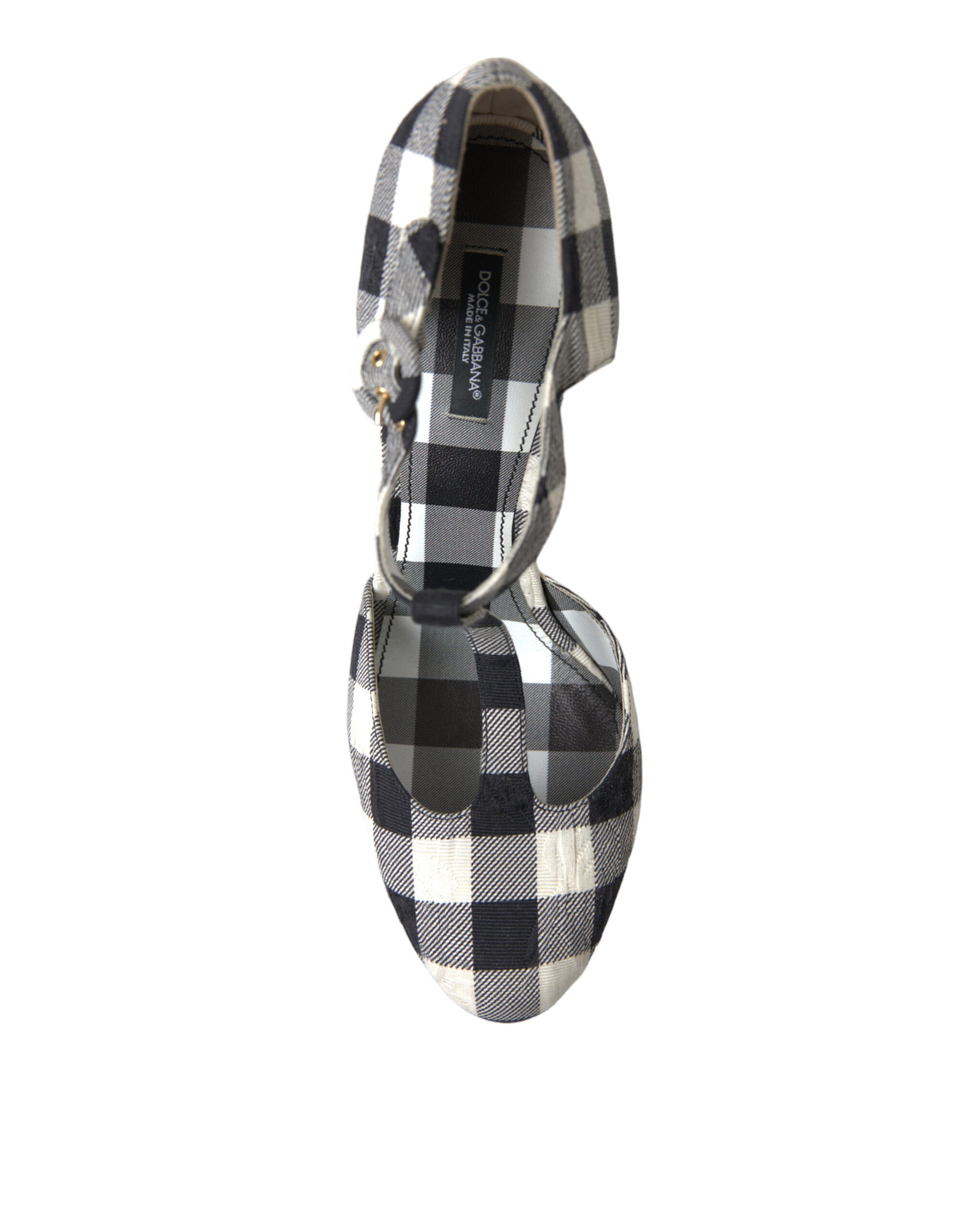 Schicke Gingham T-Riemchen-Pumps: Zeitlose Mary Jane Heels