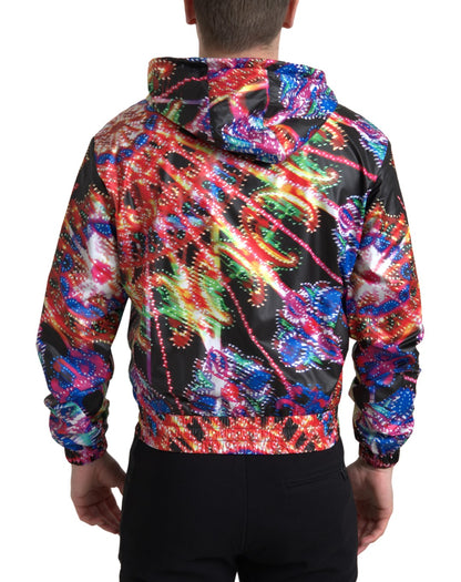 Multicolor Full Zip Hooded Sweater