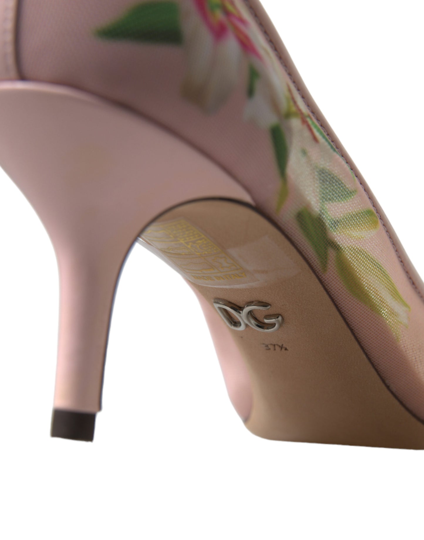 Elegante rosa Pumps mit Blumenkristallen