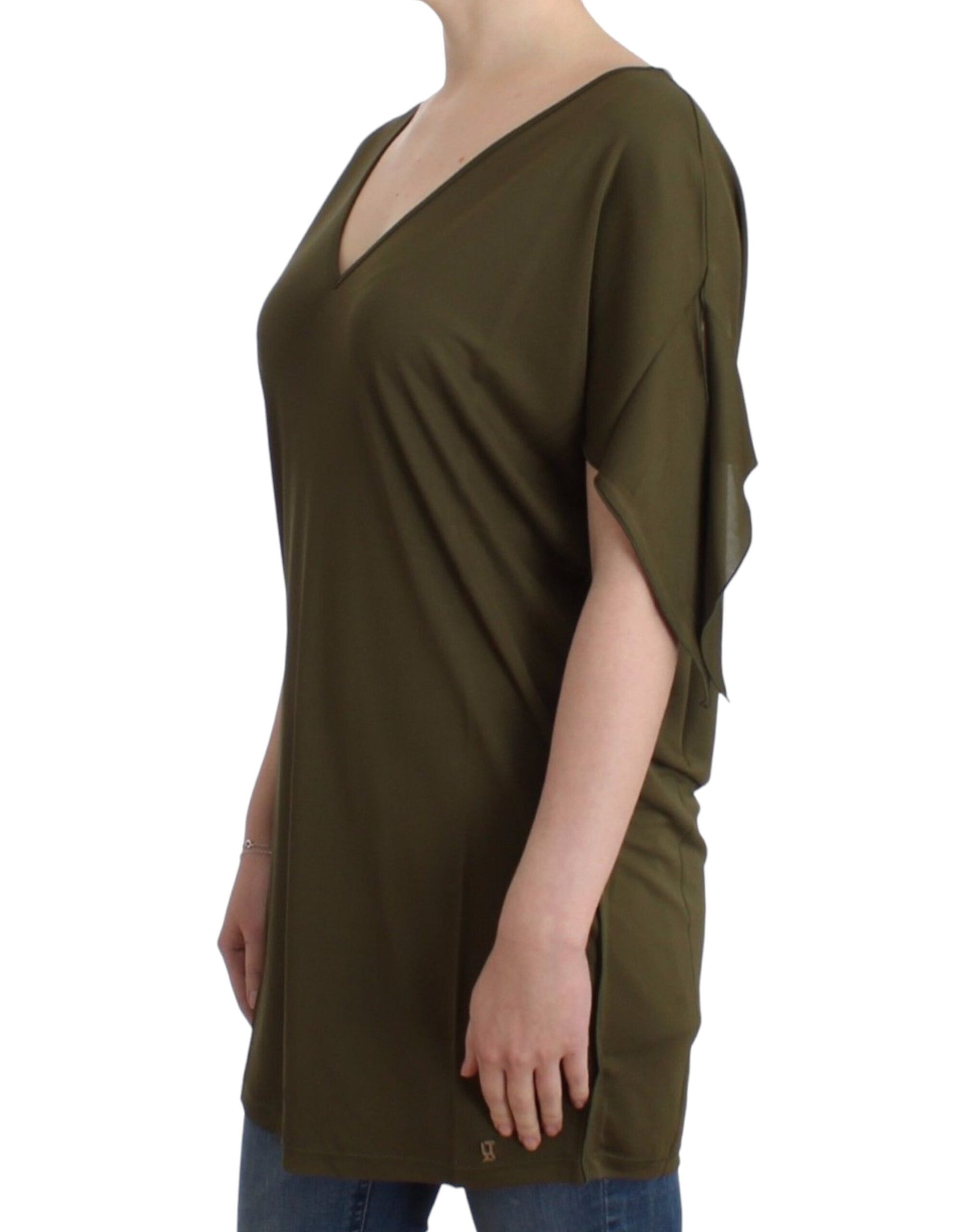 Emerald Elegance Rayon Blouse