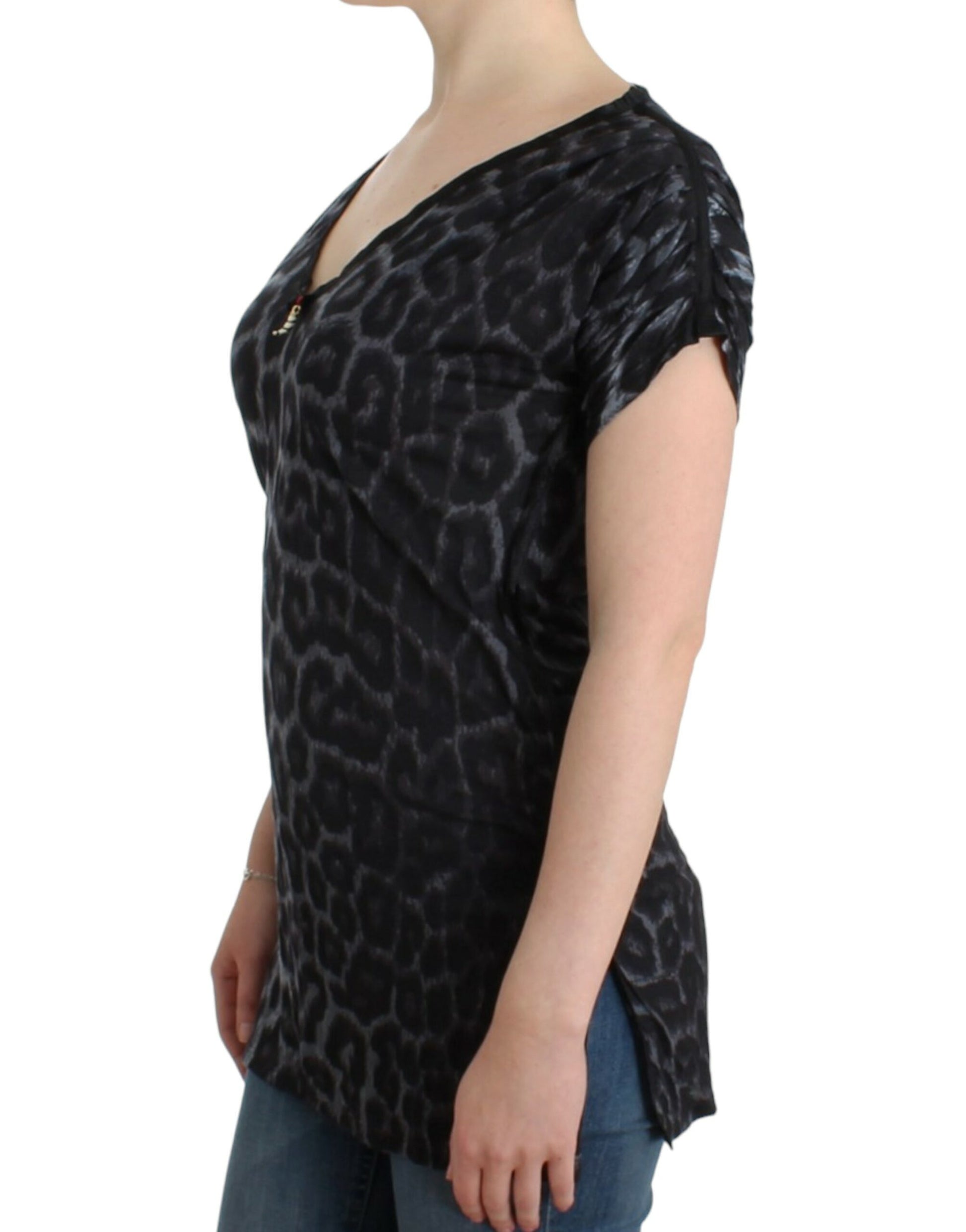 Sultry Leopard V-Neck Modal Top