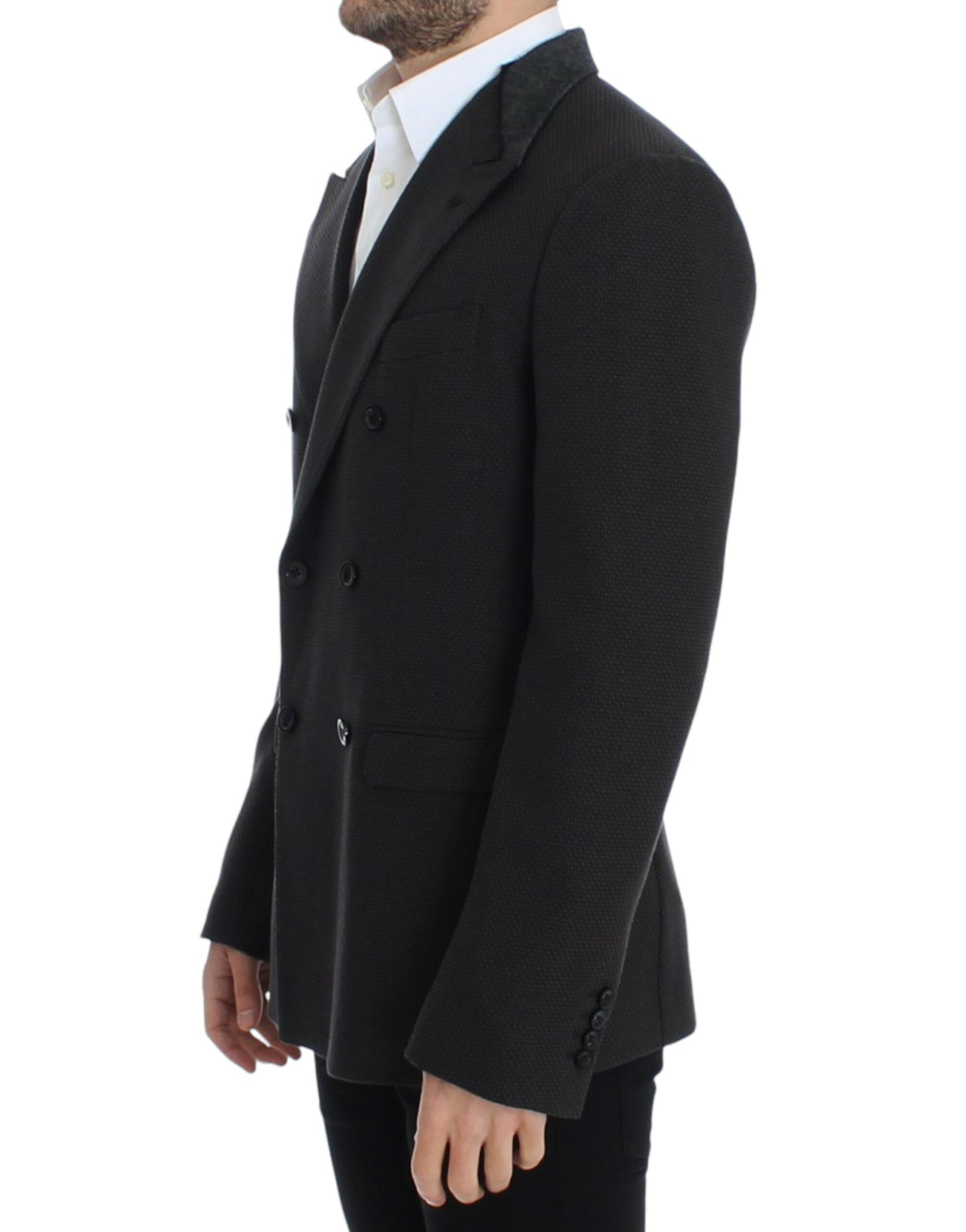 Eleganter Slim Fit Zweireihiger Blazer