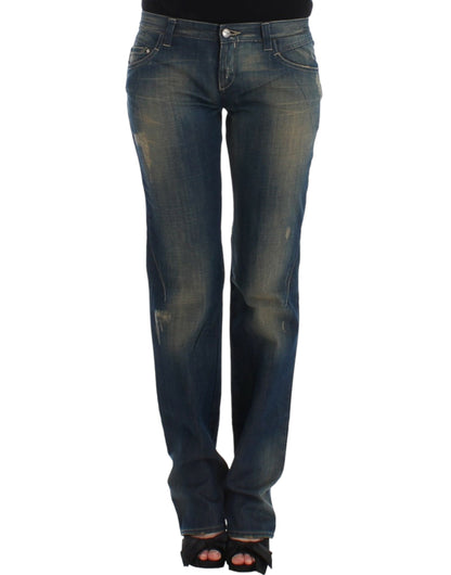 Schicke Jeans mit geradem Bein in Blau