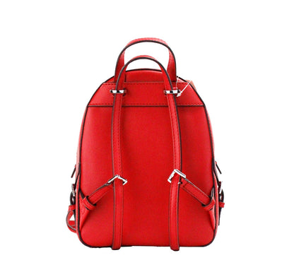 Jaycee Mini XS Rucksacktasche aus gekrispeltem Leder mit Reißverschlusstasche in leuchtendem Rot