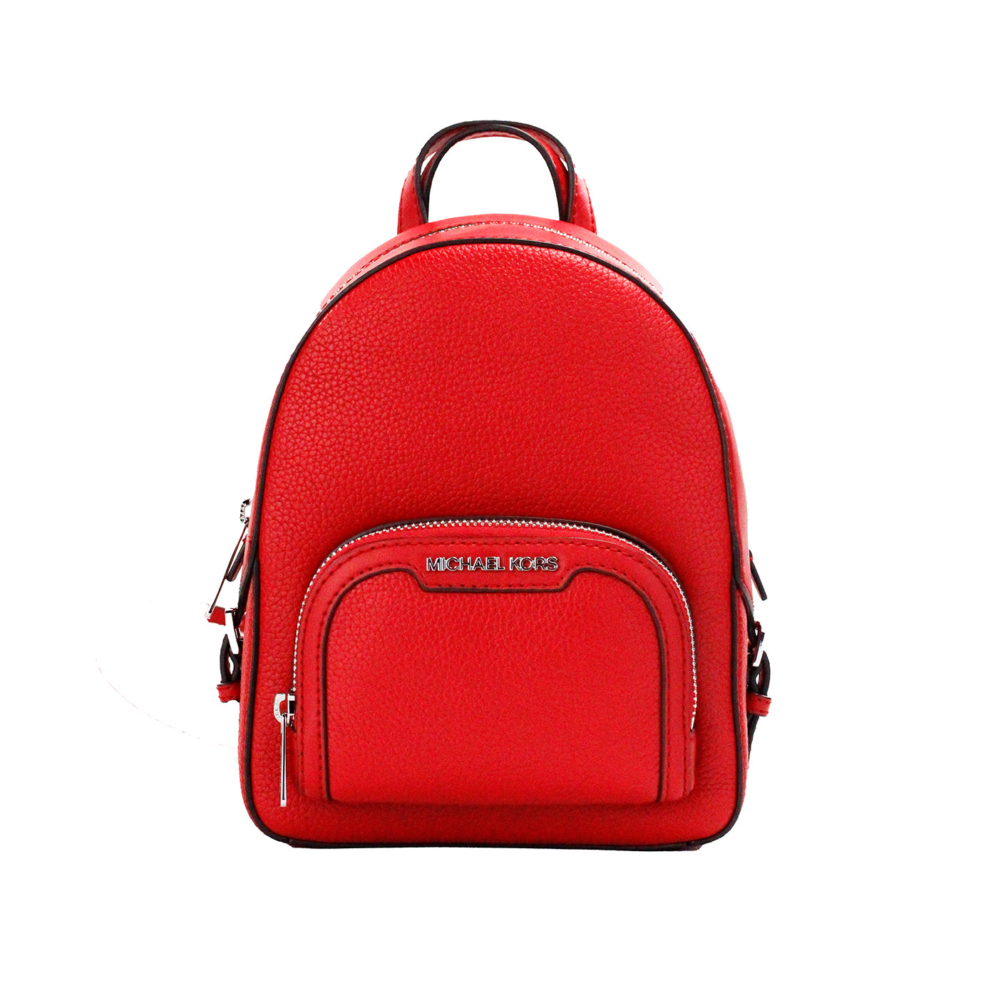 Jaycee Mini XS Rucksacktasche aus gekrispeltem Leder mit Reißverschlusstasche in leuchtendem Rot