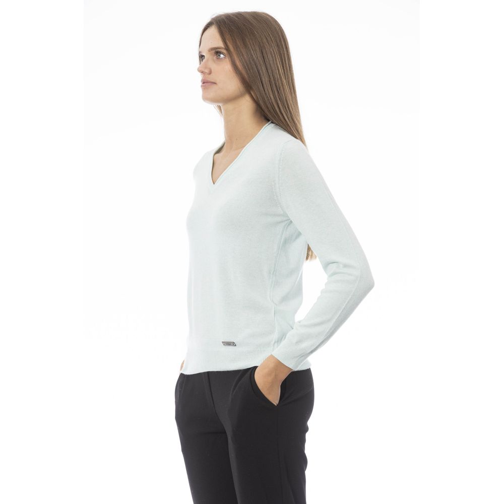 Hellblauer Kaschmirpullover für Damen