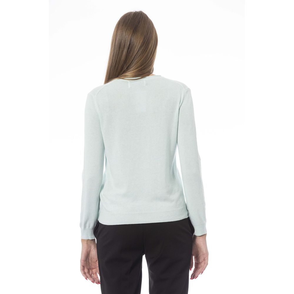 Hellblauer Kaschmirpullover für Damen