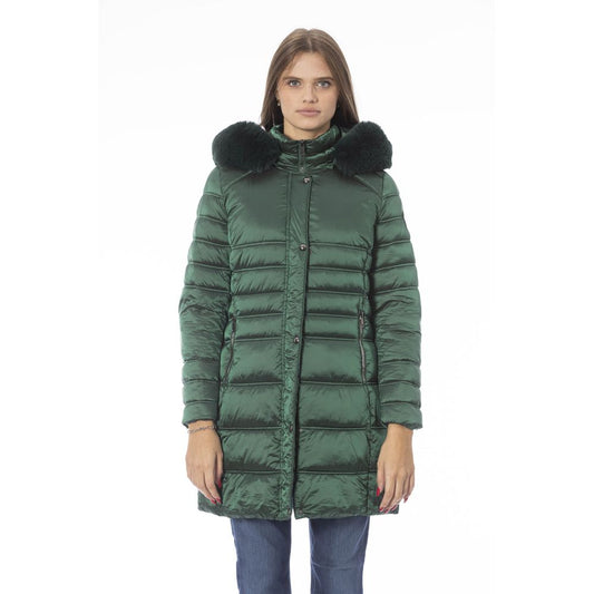 Grüne Polyester Damenjacke