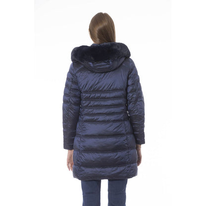 Hellblaue Polyester Damenjacke