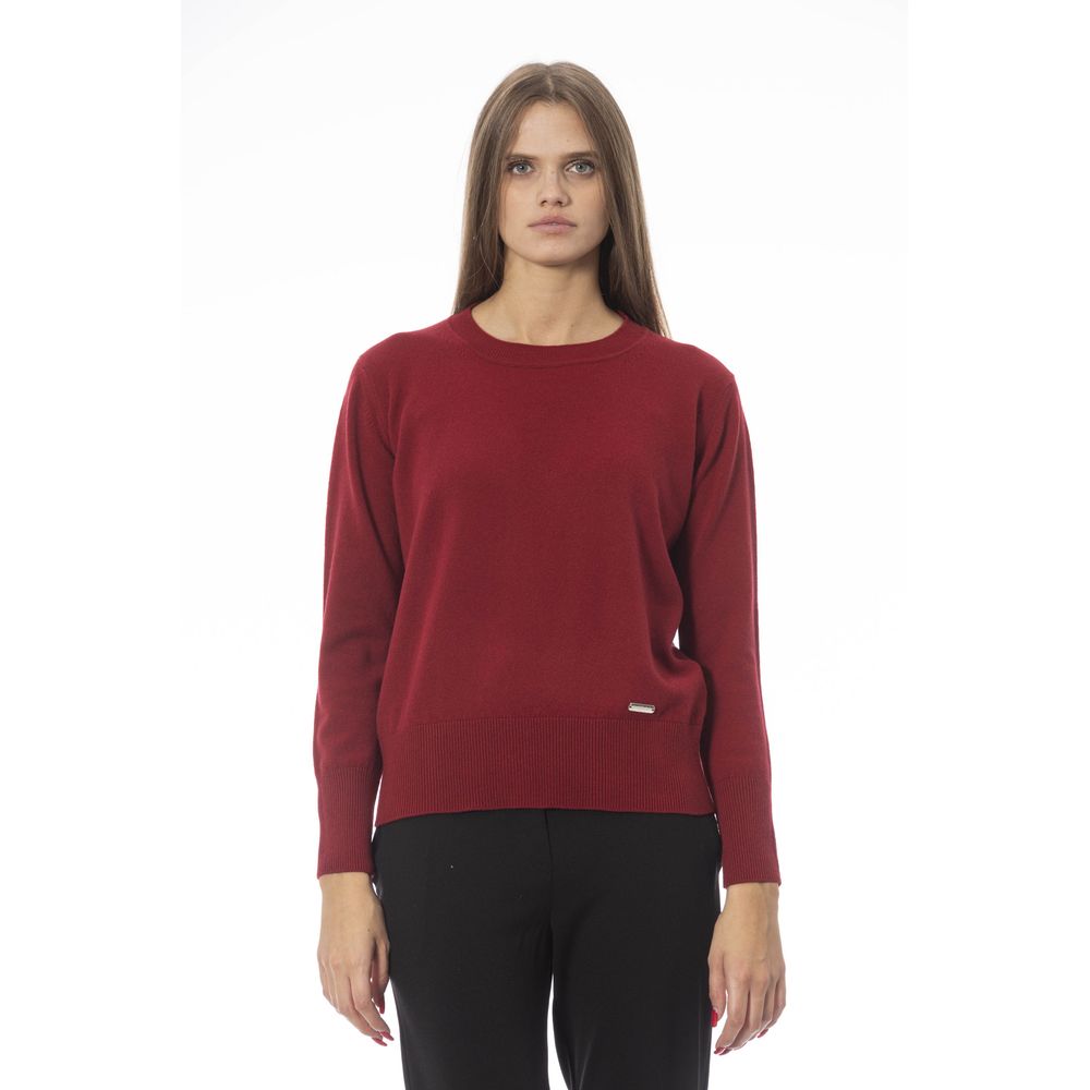 Roter Wollpullover für Damen