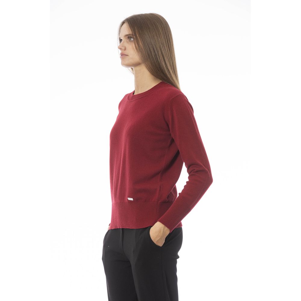 Roter Wollpullover für Damen